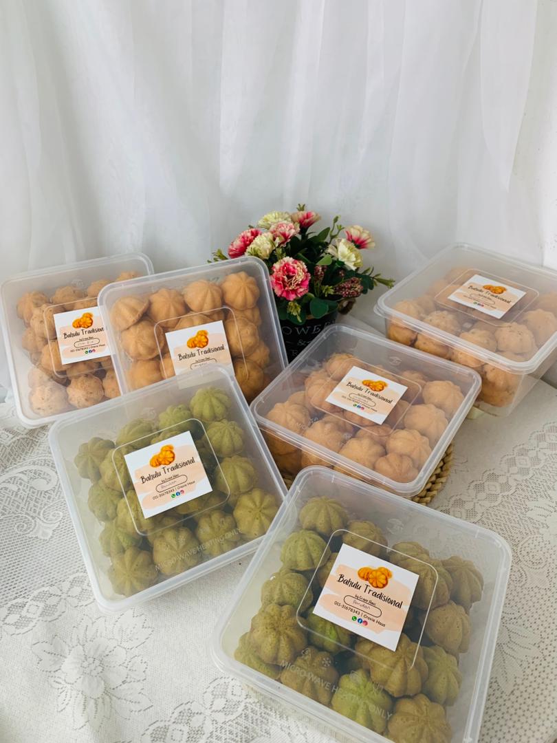 Bahulu Mix 3 Flavour (Choco Rice, Pandan, Original)