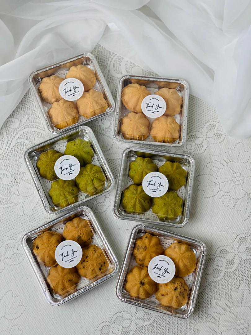 Mini Bahulu Mix 3 Flavour (Choco Rice, Pandan, Original)