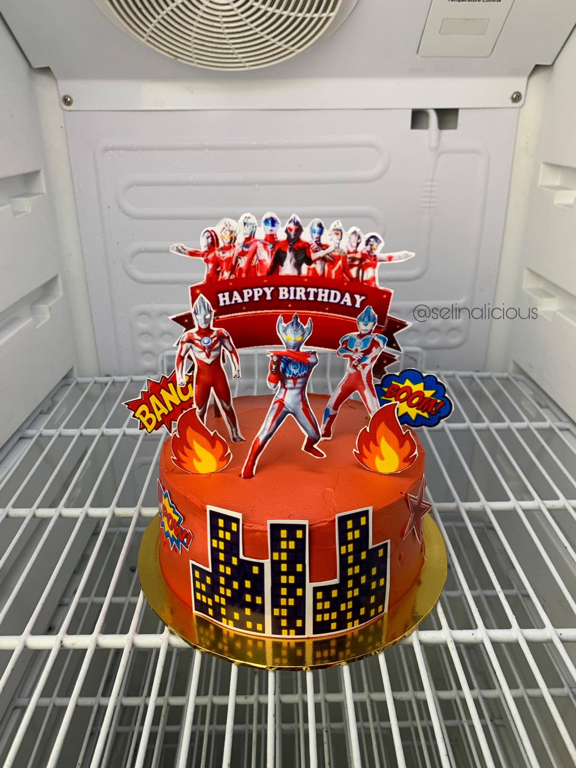 Ultraman (Red) Birthday Cake